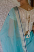 Handwoven Cotton Silk Blue Tulip Saree